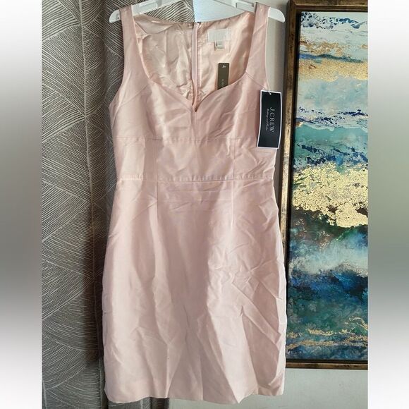 J.Crew Mae Dress Classic Faille Ligh Pink Sleeveless Sz 6 NWT - Picture 3 of 17